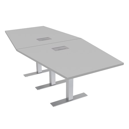 Skutchi Designs 45 in W, 96 in L, 29 in H, Engineered Wood Top, Grey HAR-HEX.IR-46x93-T-ELEC-XD01